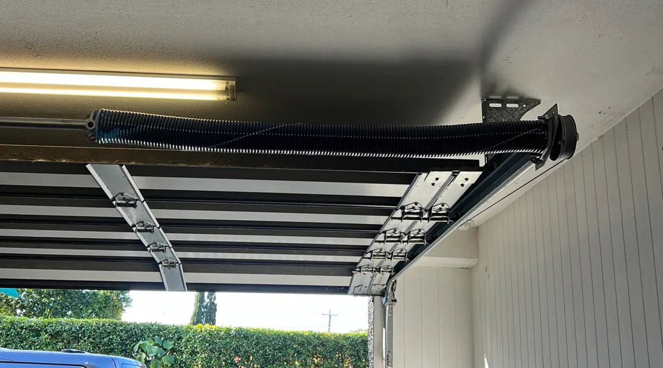 After photo of a new spring on a garage door